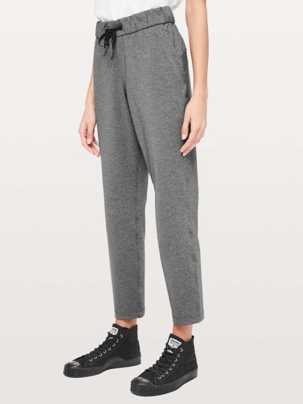 Lululemon On The Fly Pant *27" Heathered Black Gray size 2